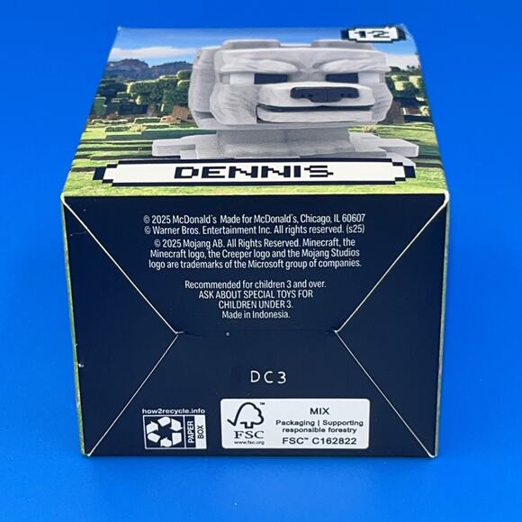 2025 A Minecraft Movie McDonald’s Kids Happy Meal Toy #12 Dennis New Sealed - Picture 6 of 6